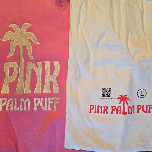 Pink Palm Puff Classic Puff Hoodie in Raspberry - Size Large - BNWT - Picture 9 of 9